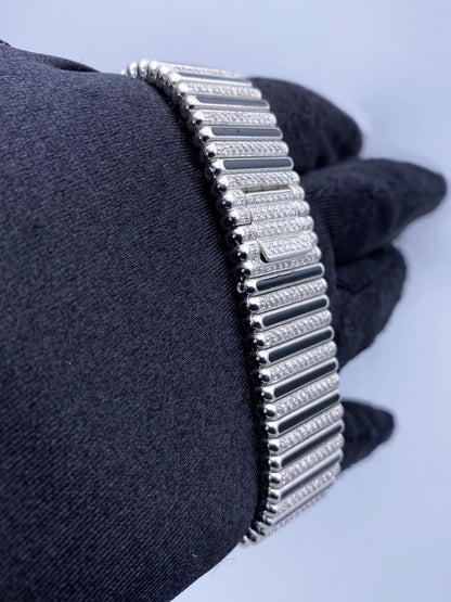 Piaget Polo 18K White Gold Diamond Onyx Ladies Watch