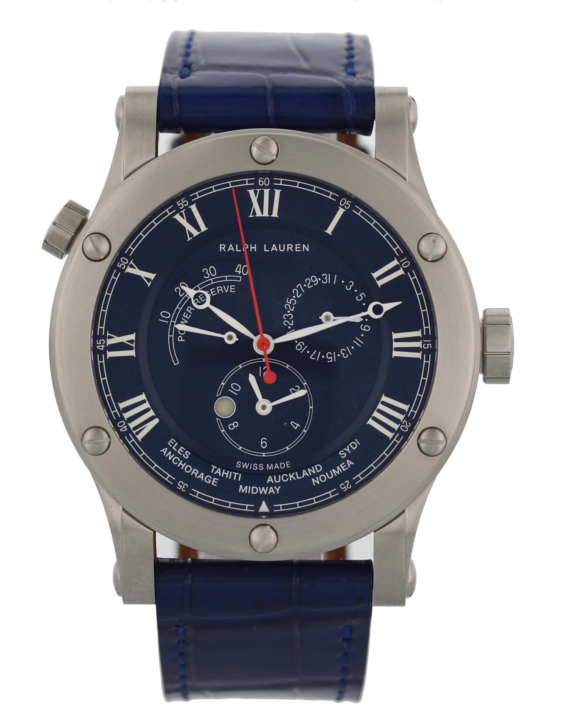 Ralph Lauren Sporting 45mm World Time Steel R0210700 Men’s Watch - Wristwatch