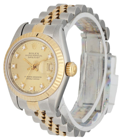 Rolex 69173 Stainless Steel & 18K Yellow Gold Diamond Dial Ladies Watch - Wristwatch