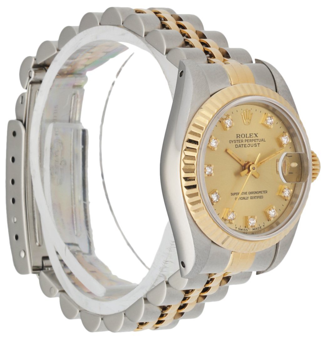 Rolex 69173 Stainless Steel & 18K Yellow Gold Diamond Dial Ladies Watch - Wristwatch