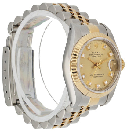 Rolex 69173 Stainless Steel & 18K Yellow Gold Diamond Dial Ladies Watch - Wristwatch