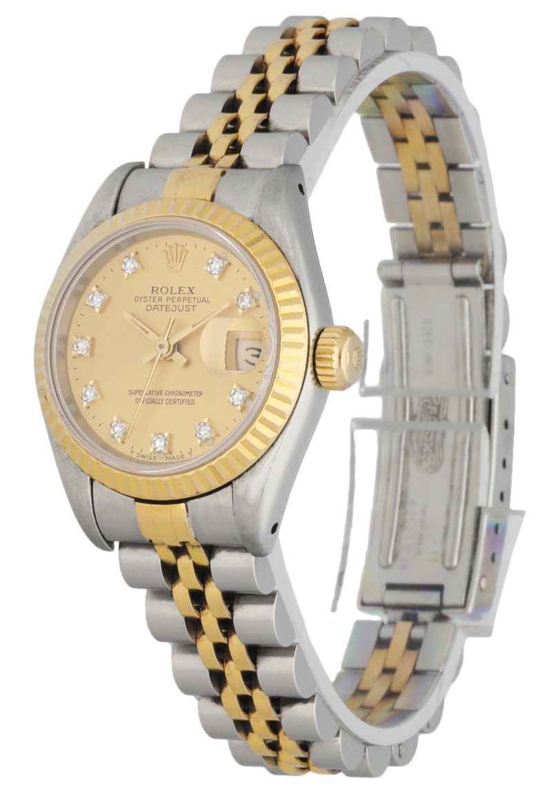 Rolex 69173 Stainless Steel & 18K Yellow Gold Diamond Dial Ladies Watch - Wristwatch