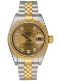 Rolex 69173 Stainless Steel & 18K Yellow Gold Diamond Dial Ladies Watch