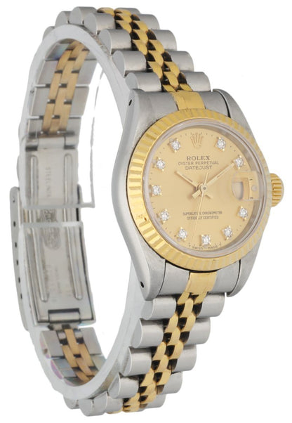 Rolex 69173 Stainless Steel & 18K Yellow Gold Diamond Dial Ladies Watch - Wristwatch