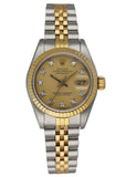 Rolex 69173 Stainless Steel & 18K Yellow Gold Diamond Dial Ladies Watch - Wristwatch
