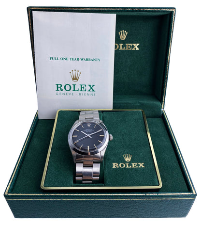 Rolex Air-King 5500 Black Dial Mens Watch With Box & Papers
