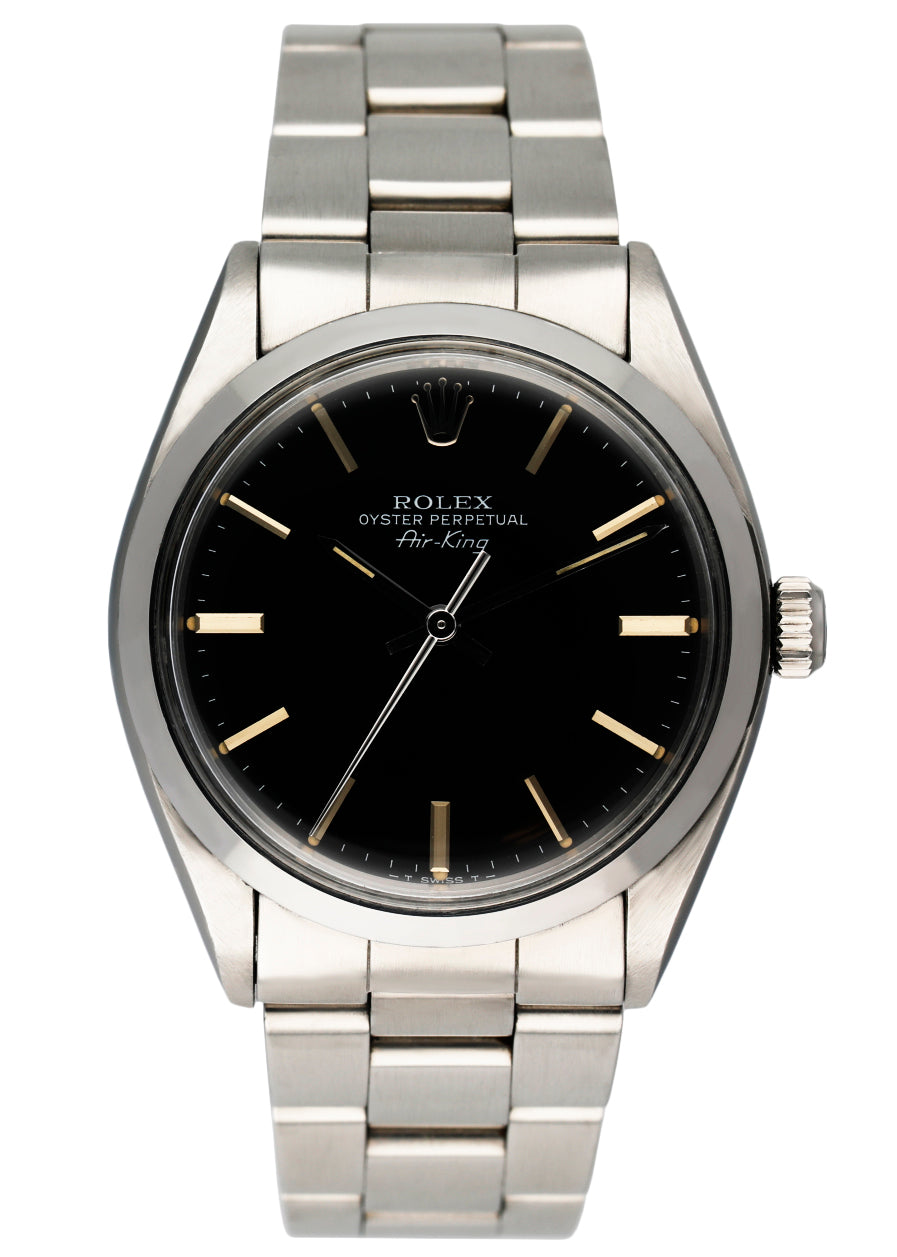 Rolex Air-King 5500 Black Dial Mens Watch With Box & Papers