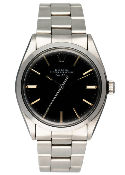 Rolex Air-King 5500 Black Dial Mens Watch With Box & Papers