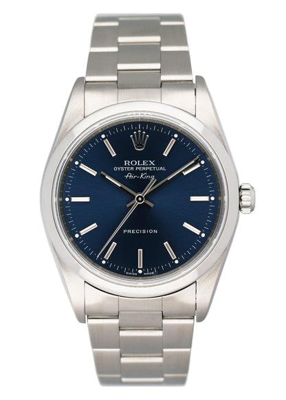 Rolex Air-King Precision 14000 Blue Dial Mens Watch