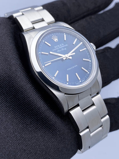 Rolex Air-King Precision 14000 Blue Dial Mens Watch