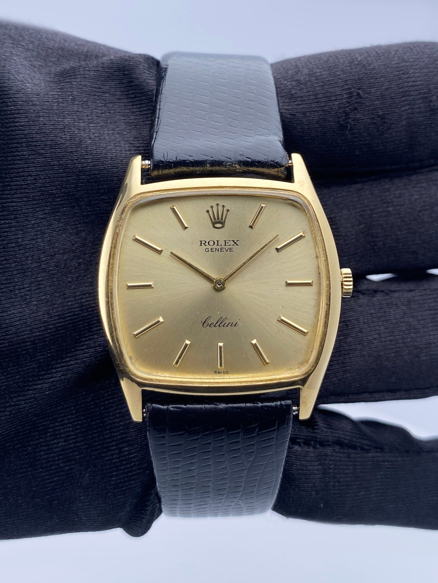 Rolex Cellini 3805 Champagne Dial 18K Yellow Gold Mens Watch
