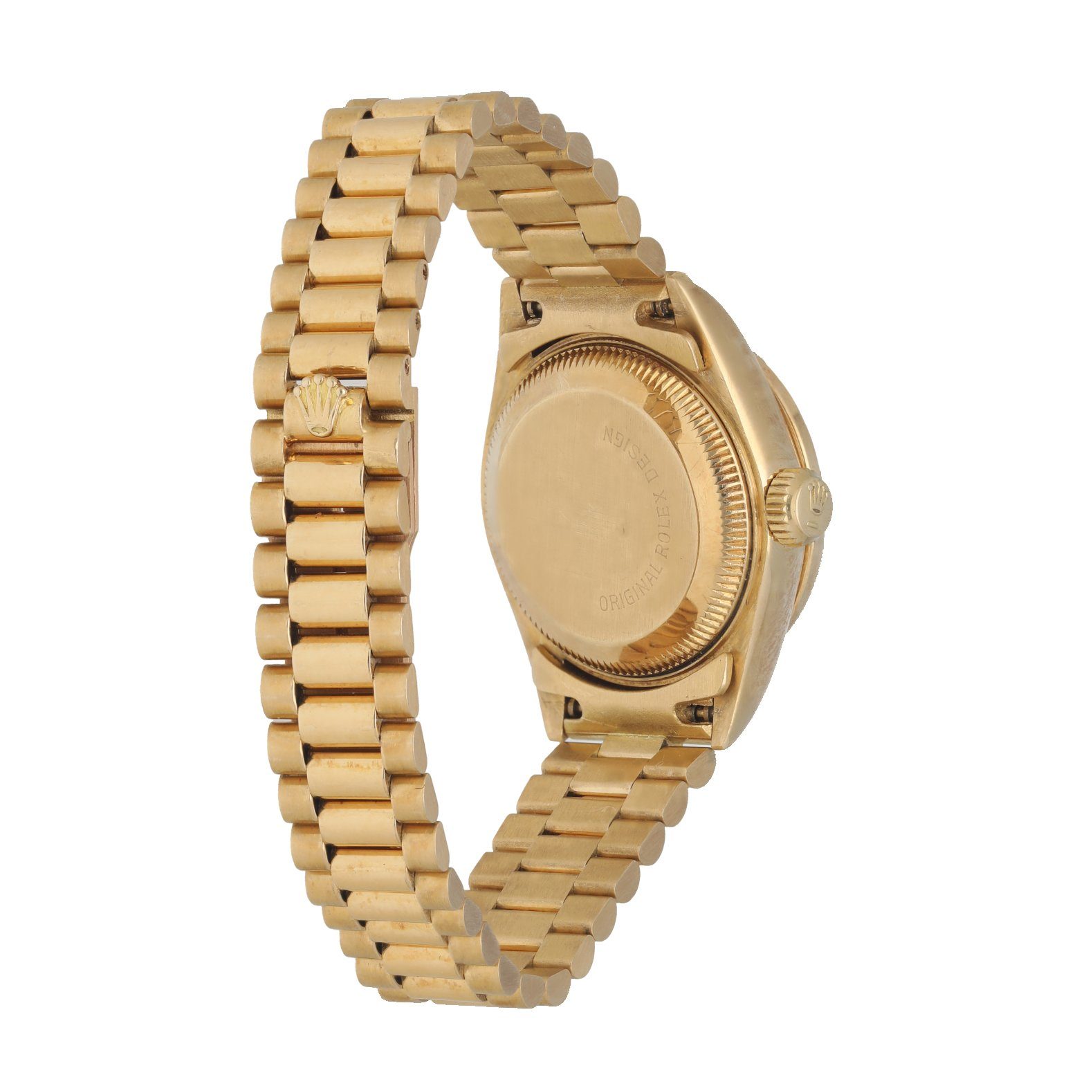 Rolex Cellini 5186 18K Yellow Gold Diamond Set Ladies Watch