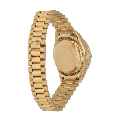 Rolex Cellini 5186 18K Yellow Gold Diamond Set Ladies Watch
