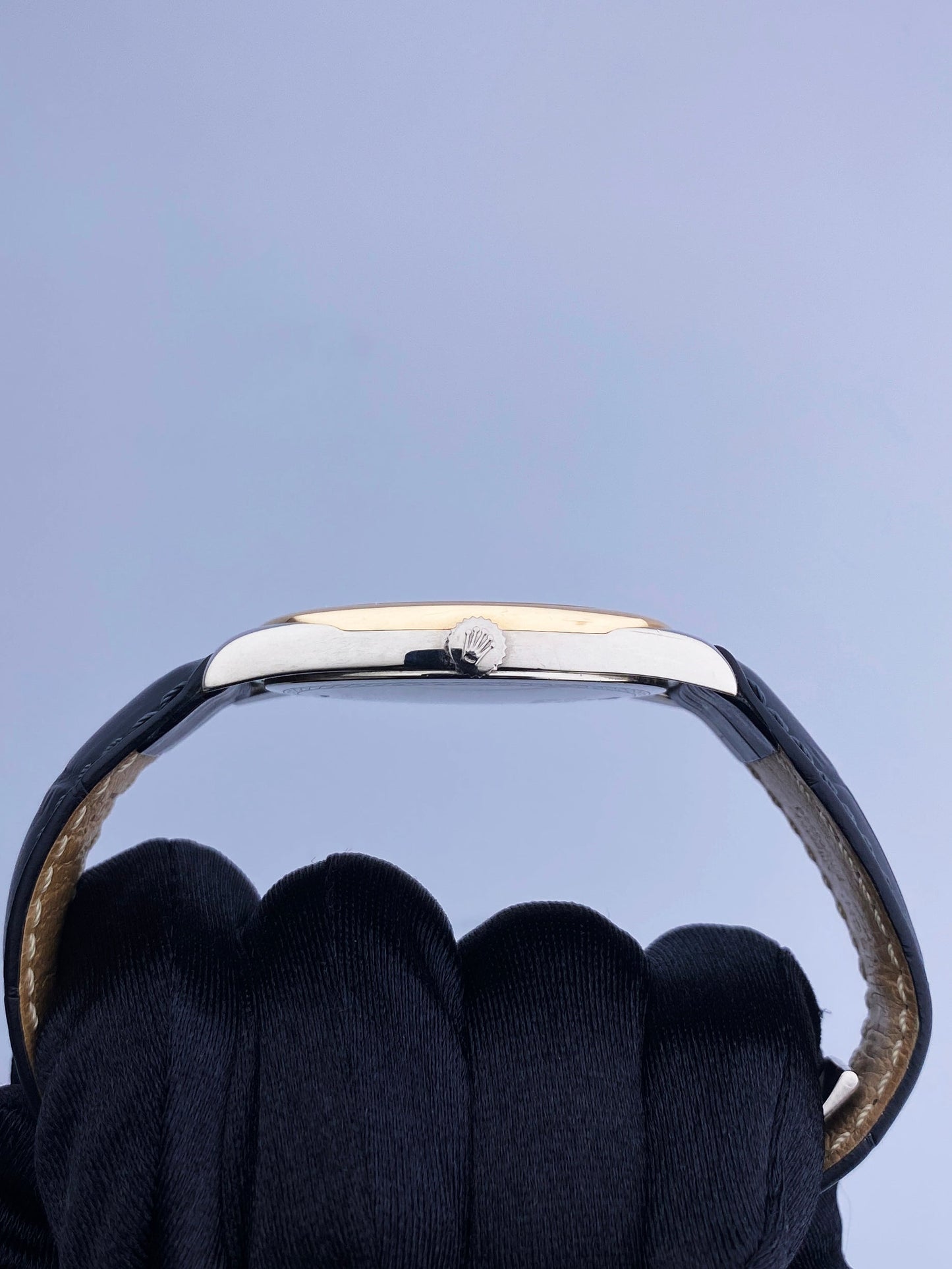 Rolex Cellini Daenos 4243 White & Rose Gold Mens Watch