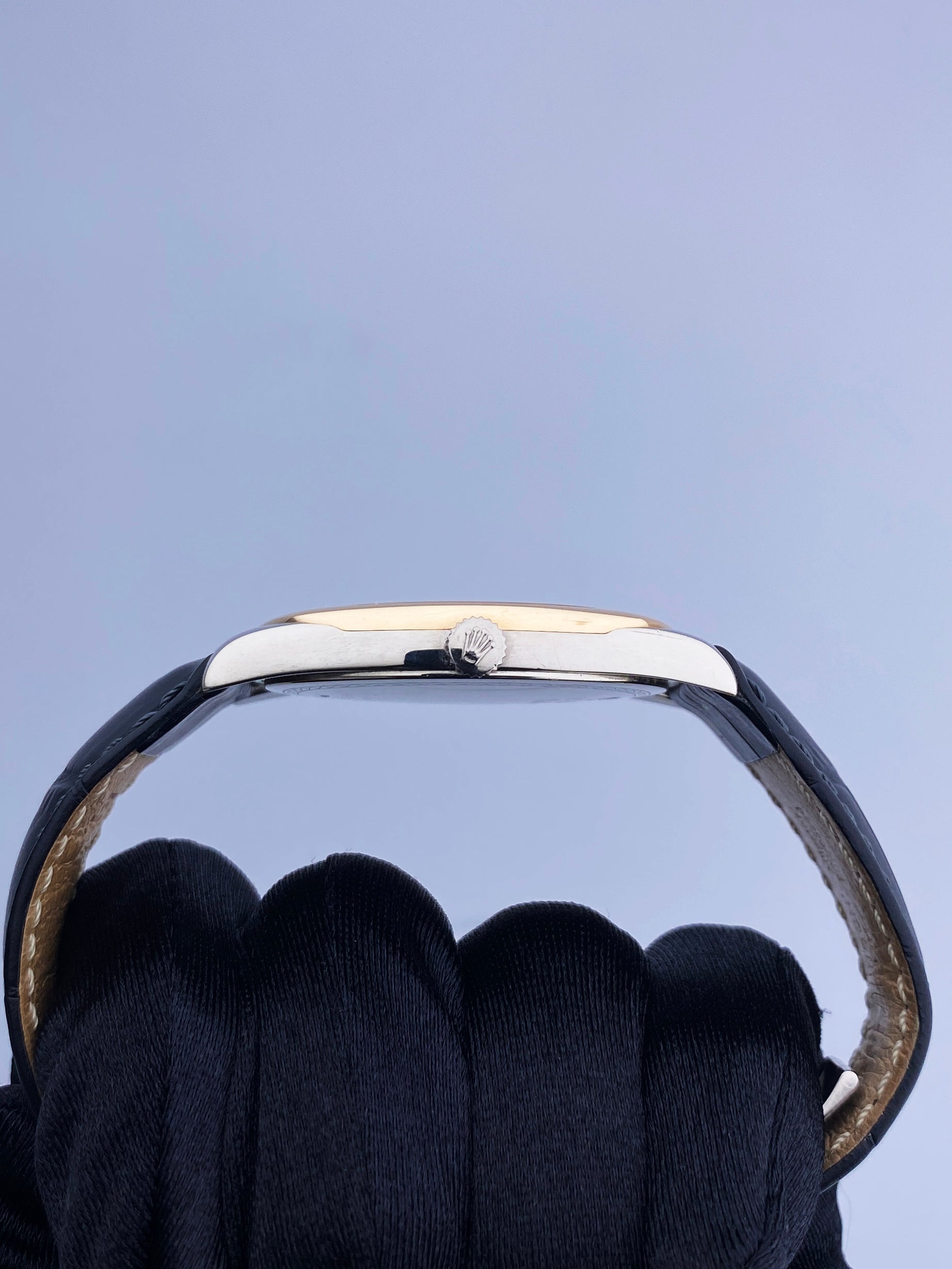 Rolex Cellini Daenos 4243 White & Rose Gold Mens Watch