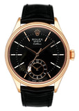 Rolex Cellini Dual Time 50525 18K Rose Gold Mens Watch Box Papers