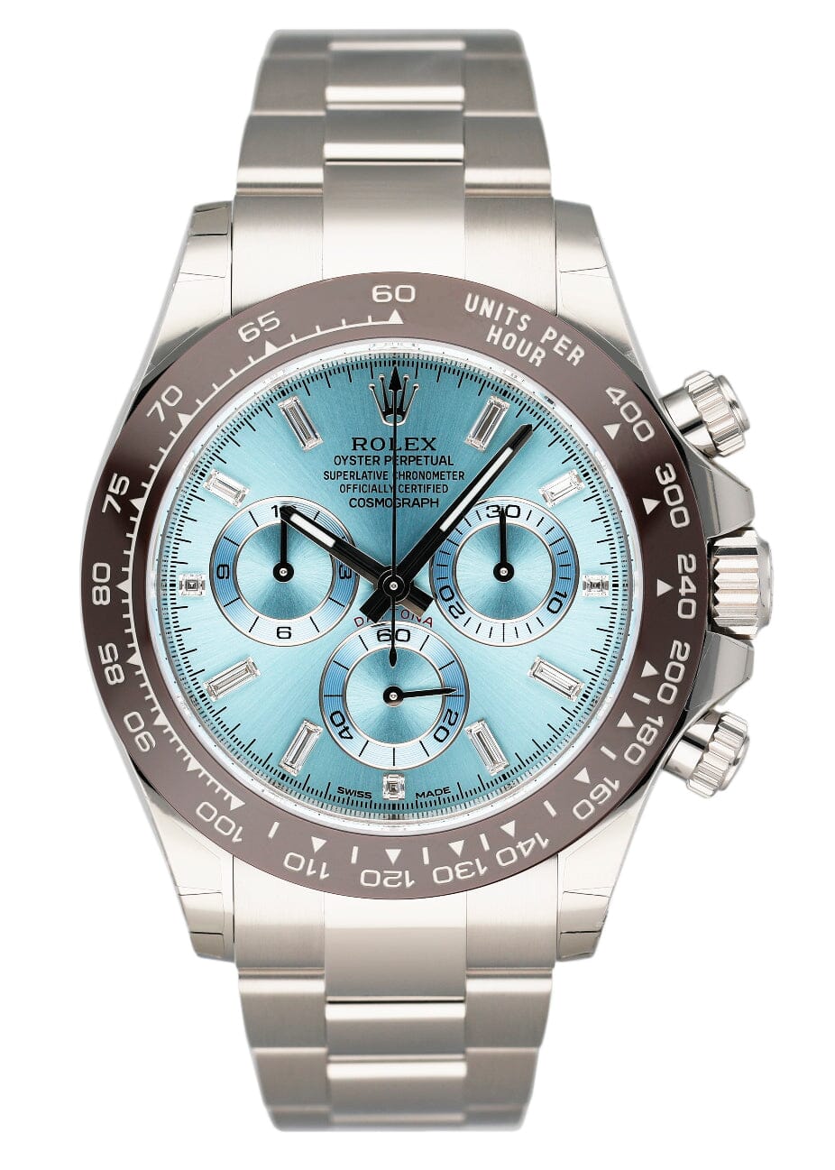 Rolex Pre-owned Daytona Factory Ice Blue Platinum Dial