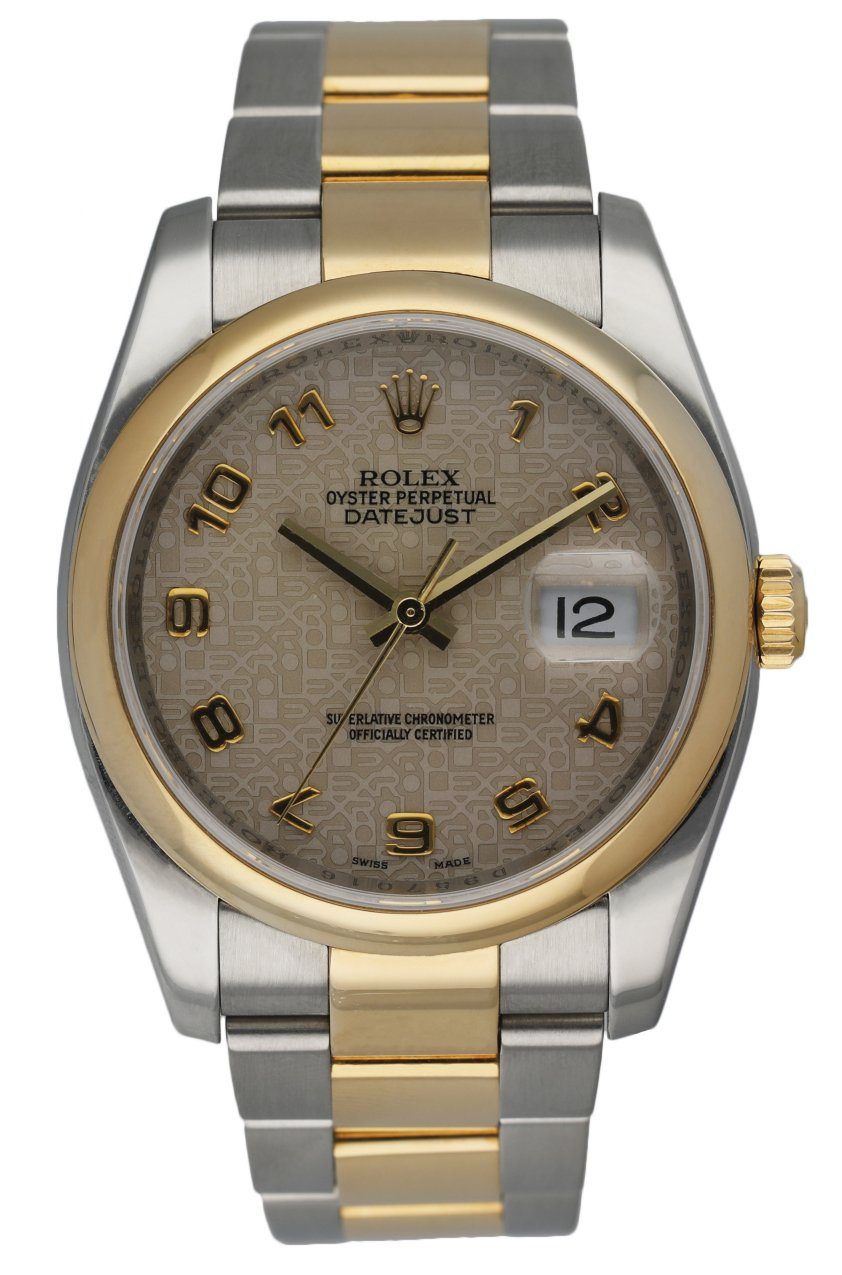 Rolex DateJust 116203 Anniversary Dial Two Tone Men’s Watch - Wristwatch