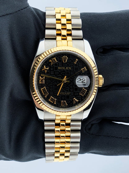 Rolex Datejust 116233 Anniversary Dial Men's Watch Box & Papers