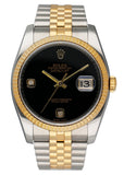 Rolex Datejust 116233 Black Onyx Dial Mens Watch