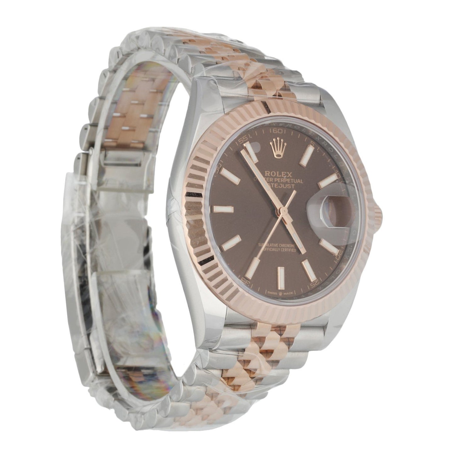 Rolex Datejust 126331 Stainless Steel & 18K Rose Gold Men's Watch Box & Paper