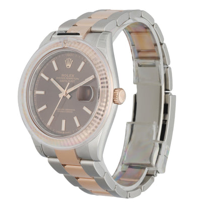 Rolex Datejust 126331 Stainless Steel & 18K Rose Gold Men's Watch Box & Paper