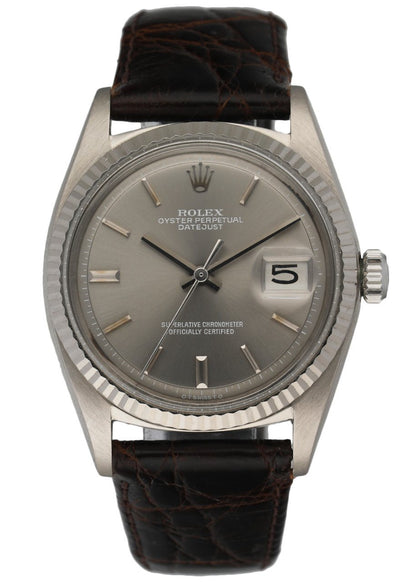 Rolex Datejust 1601 18K White Gold Vintage Men's Watch