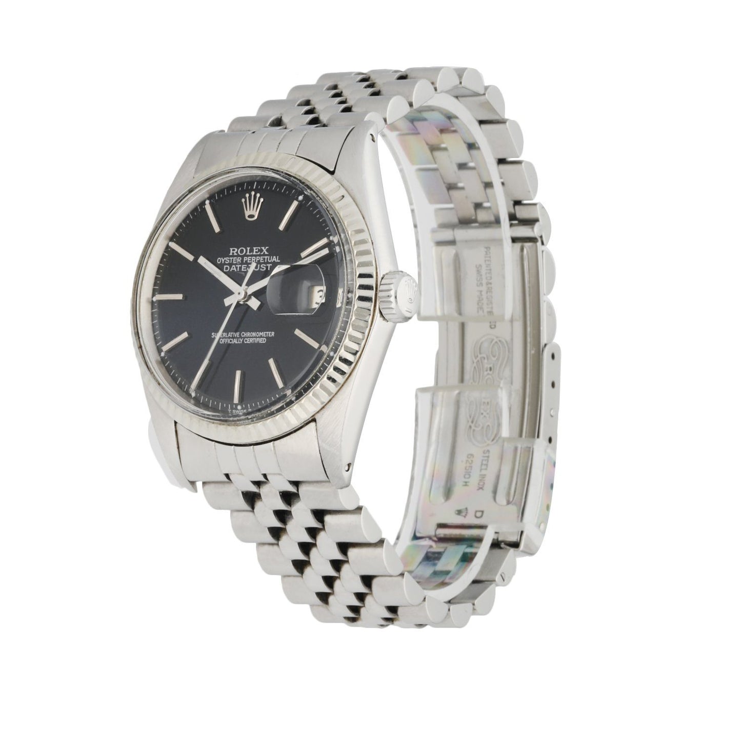 Rolex Datejust 1601 Black Dial Vintage Mens Watch