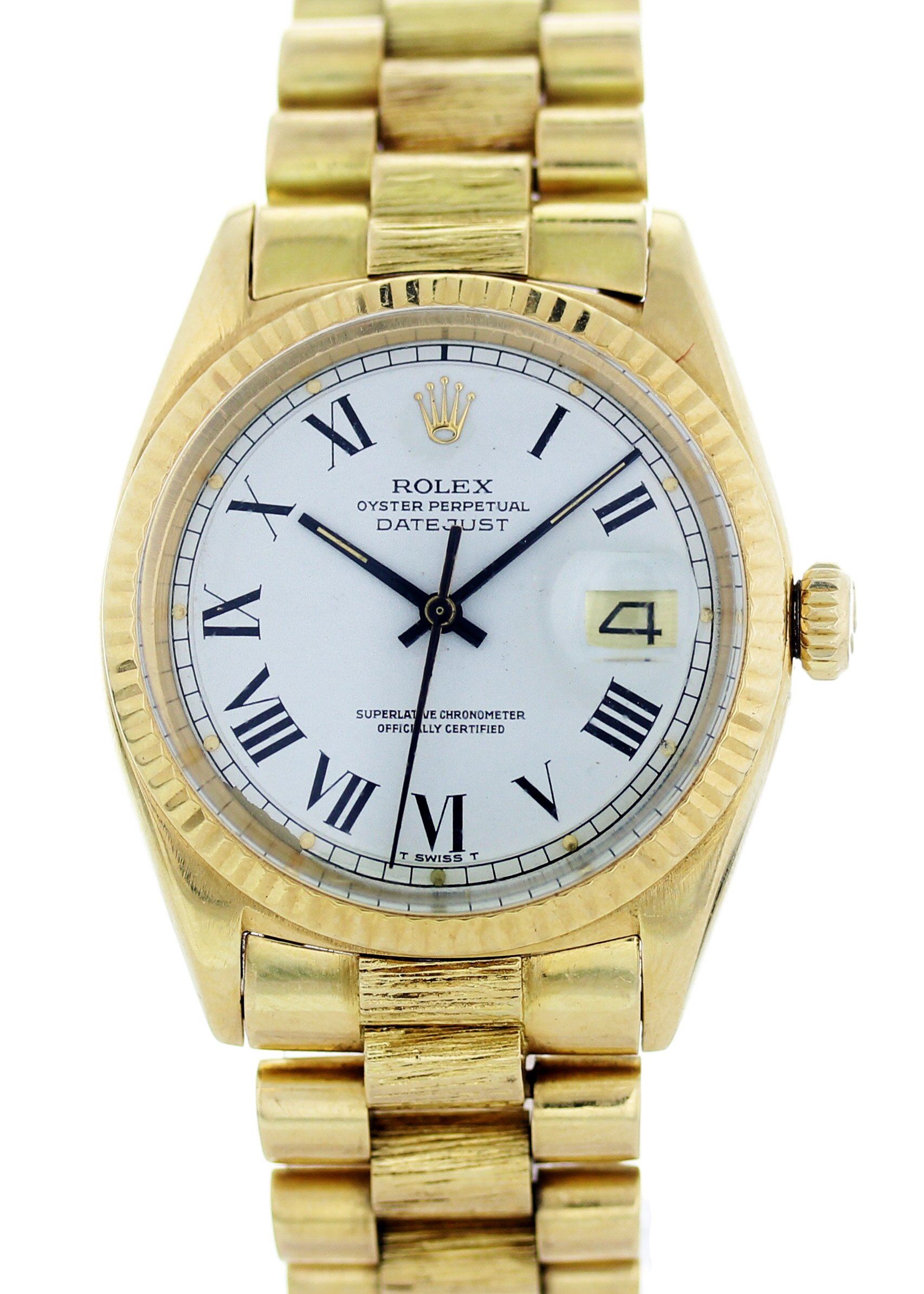 Rolex datejust gold vintage clearance