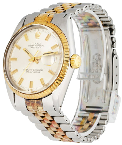 Rolex Datejust 1601 Sliver Dial Men's Watch Box & Papers