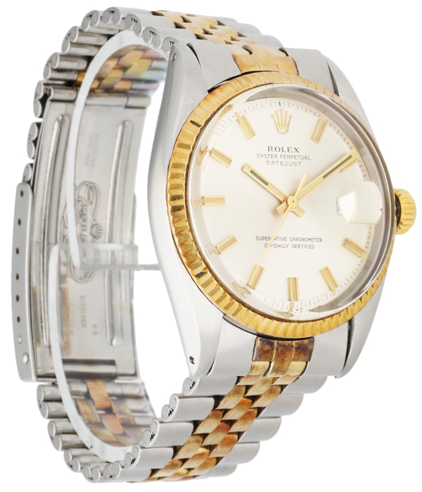 Rolex Datejust 1601 Sliver Dial Men's Watch Box & Papers