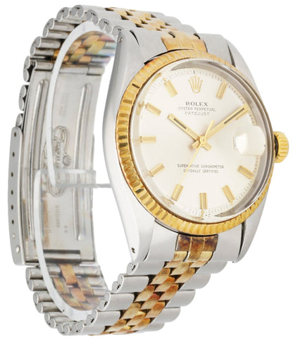 Rolex Datejust 1601 Sliver Dial Men's Watch Box & Papers