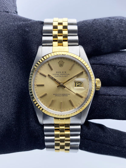 Rolex Datejust 16013 Champagne Dial Mens Watch
