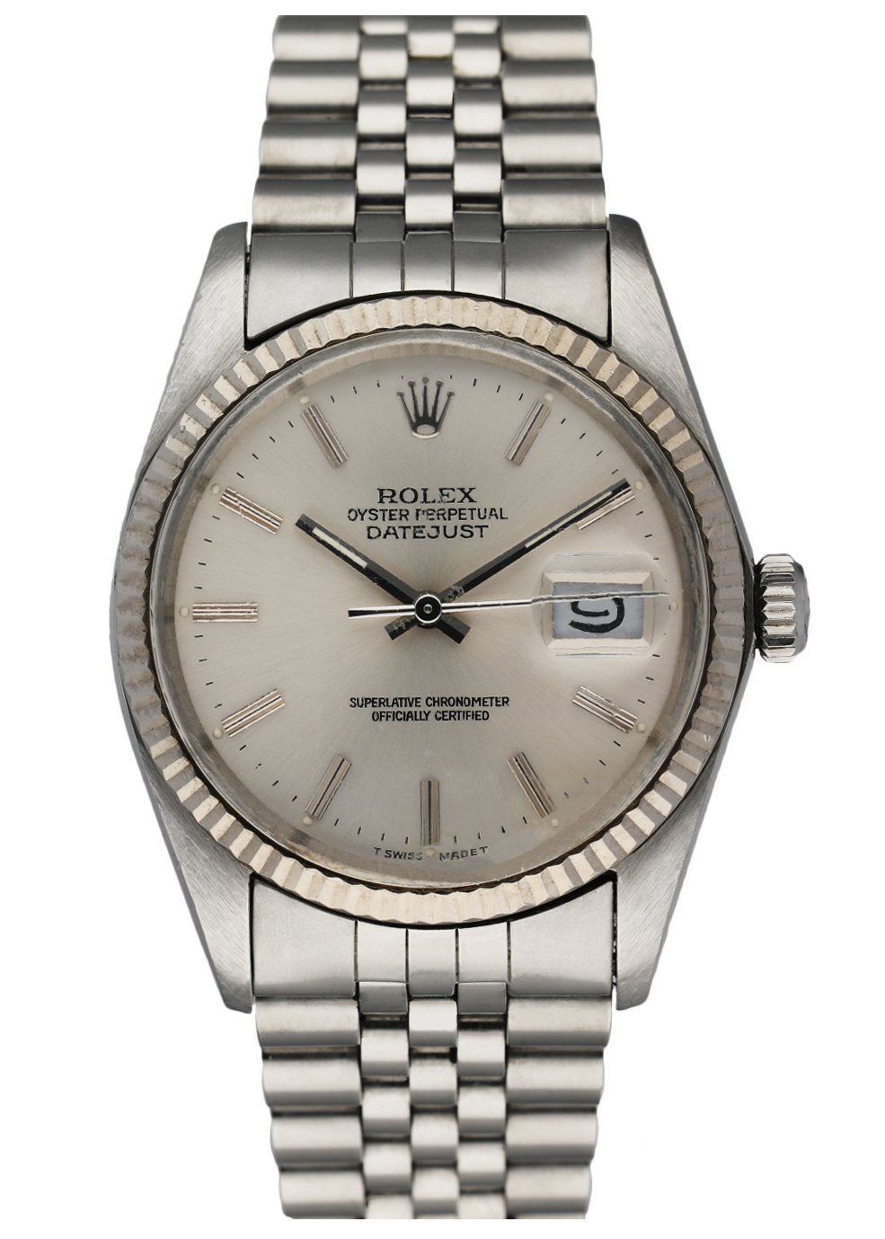 Rolex Datejust 16014 Silver Dial Mens Watch - Wristwatch