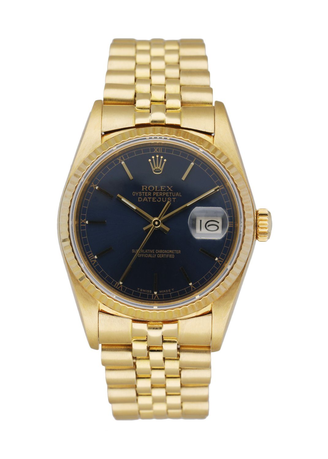 Rolex Datejust 16018 18K Yellow Gold Men’s Watch - Wristwatch