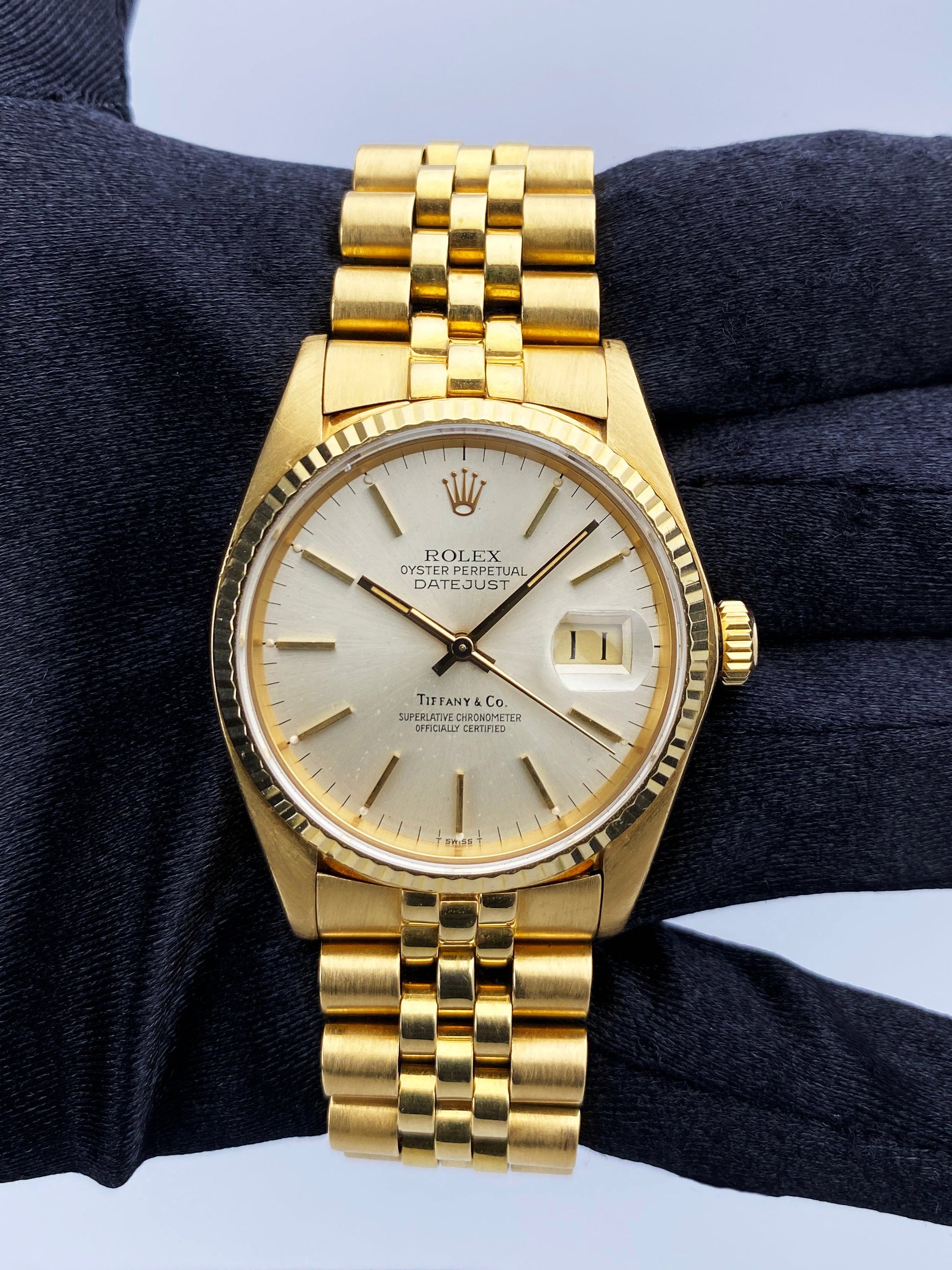 Rolex Datejust 16018 Tiffany & Co. Dial Mens Watch