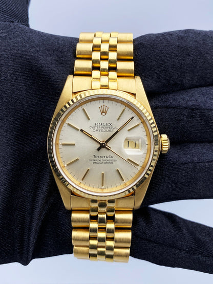 Rolex Datejust 16018 Tiffany & Co. Dial Mens Watch
