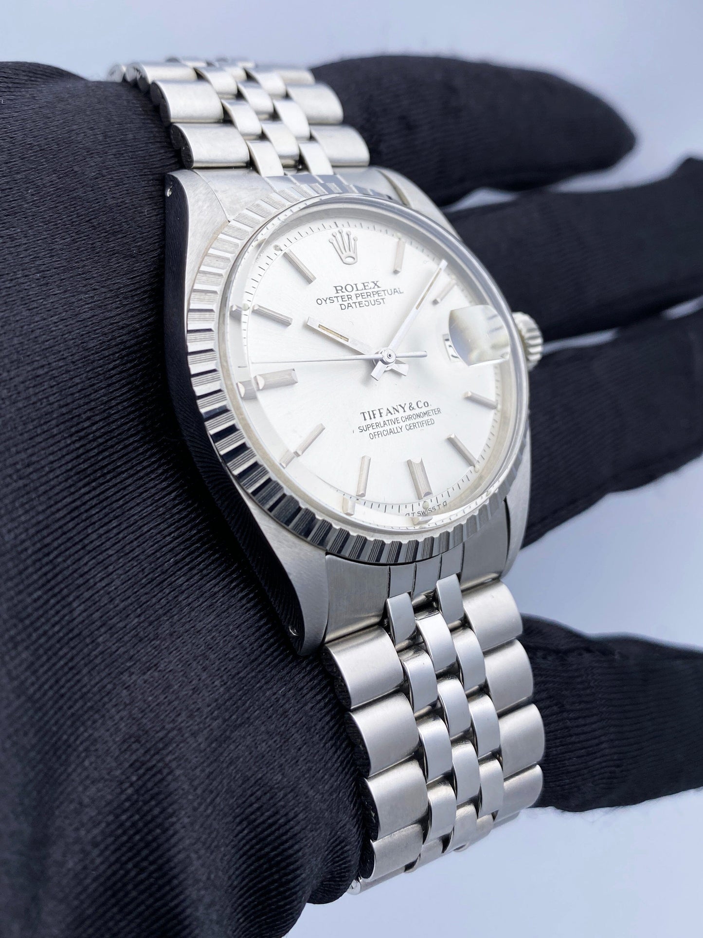 Rolex Datejust 1603 Tiffany & Co. Dial Steel Mens Watch