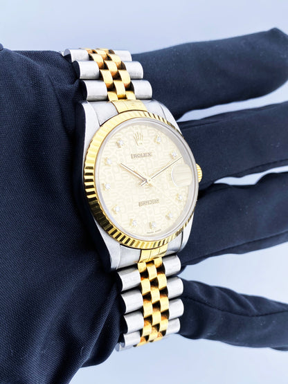 Rolex Datejust 16233 Anniversary Diamond Dial Mens Watch - Virtual