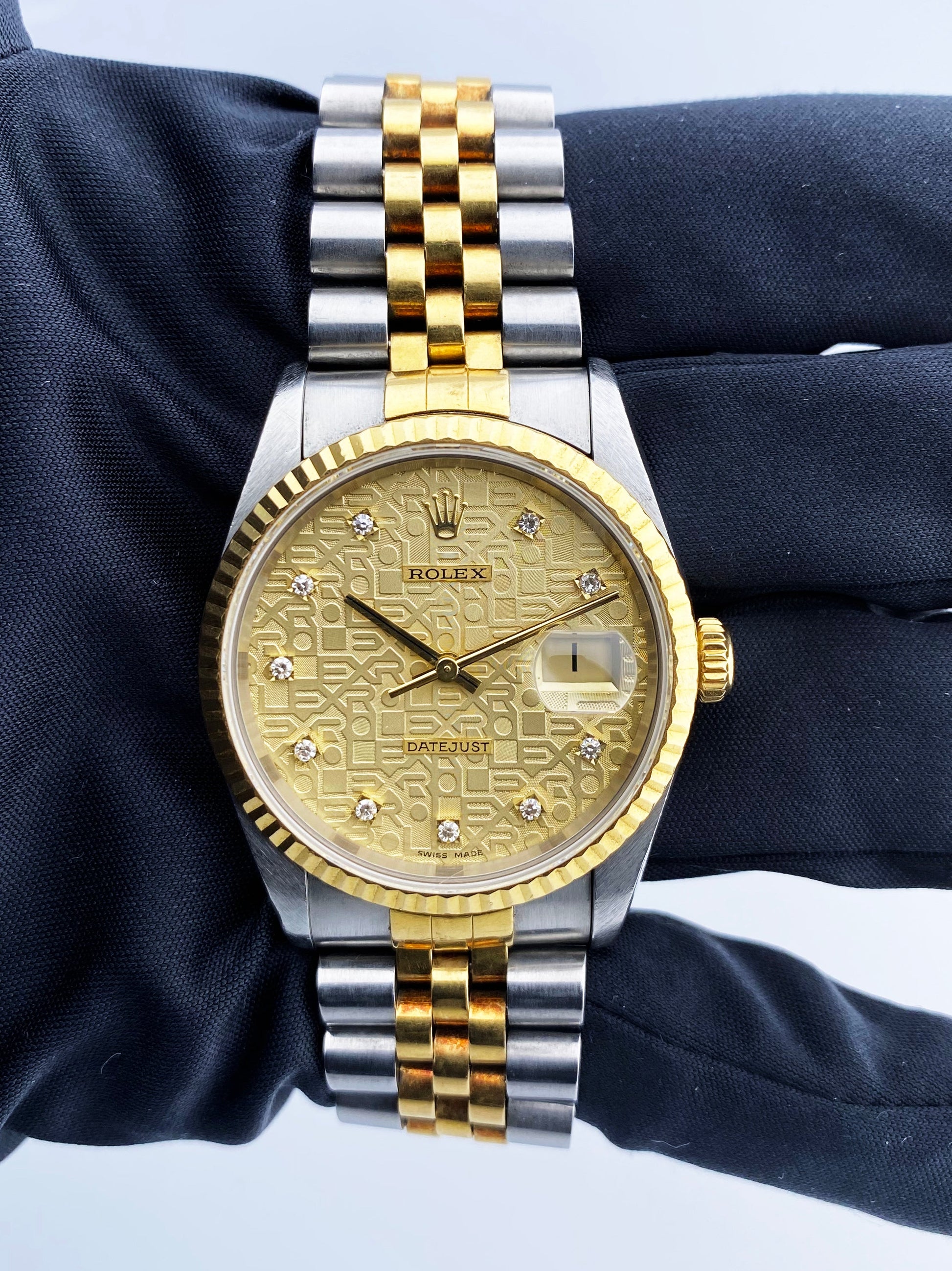 Rolex Datejust 16233 Anniversary Diamond Dial Mens Watch - Virtual