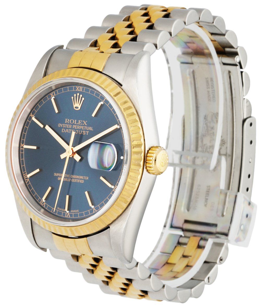 Rolex Datejust 16233 Blue Dial Men’s Watch Box & Papers - Wristwatch