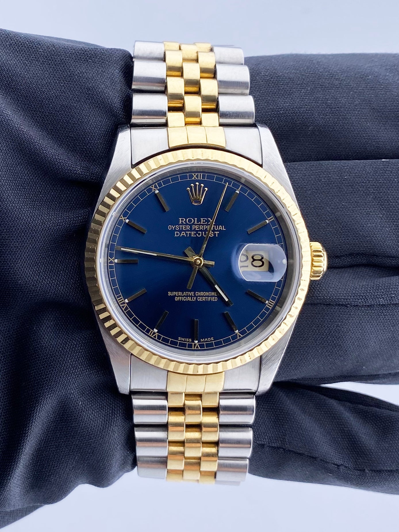 Rolex Datejust 16233 Blue Dial Men’s Watch Box & Papers - Wristwatch