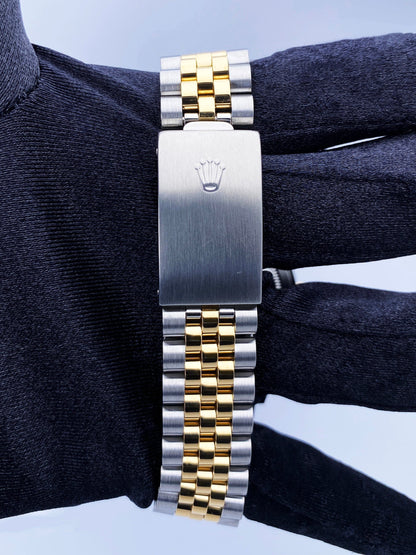 Rolex Datejust 16233 Blue Vignette Diamond Dial Mens Watch