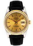 Rolex Datejust 16233 Champagne Dial Mens Watch - Virtual