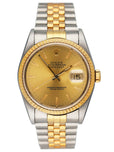Rolex Datejust 16233 Champagne Dial Mens Watch - Wristwatch