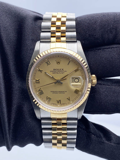 Rolex Datejust 16233 Champagne Dial Mens Watch - Watches