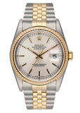 Rolex Datejust 16233 Silver Dial Mens Watch Box Papers - Wristwatch