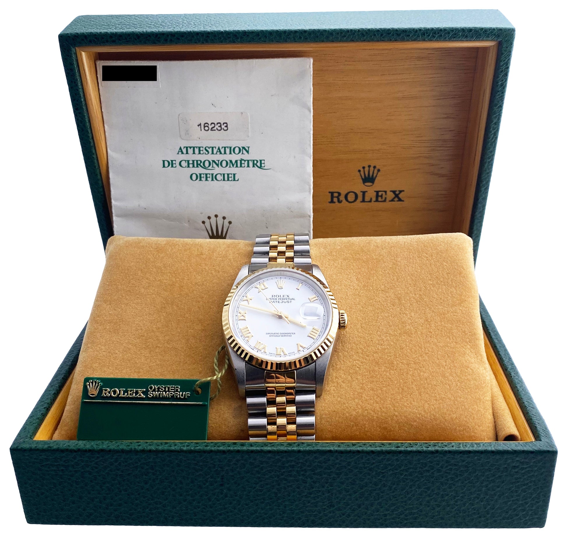 Rolex Datejust 16233 White Dial Mens Watch Box Papers – Phigora