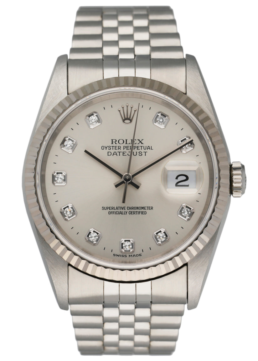 Rolex Datejust 16234 Diamond Dial Mens Watch - Virtual