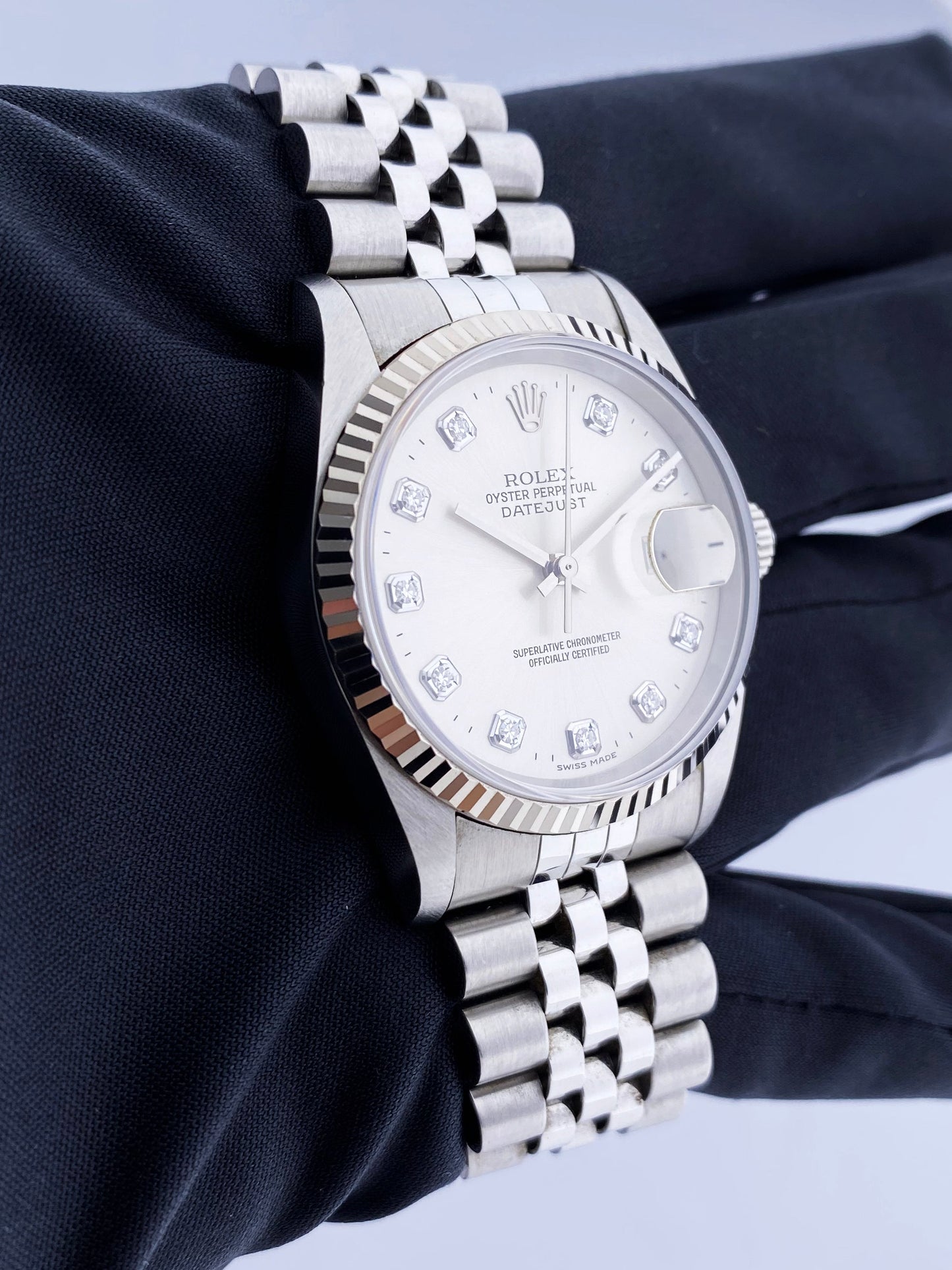 Rolex Datejust 16234 Diamond Dial Mens Watch - Virtual